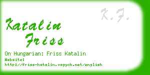 katalin friss business card